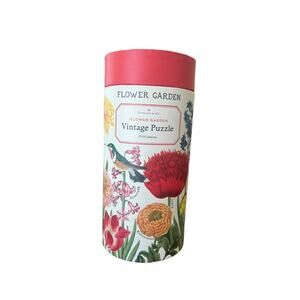 Cavallini Flower Garden Vintage Puzzle 1000 Piece Tube Complete Floral Flowers